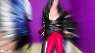 Dom Leather mother I'd like to fuck Whoopee Cushion Fetish. Shiny PVC Booty, Loud Fart Sounds and Smutty Sitting