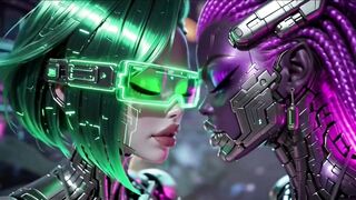 Nice-looking Aliens Kiss on Wonderful Music, Ai Animation
