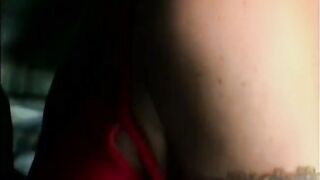 Wild housewife nympho with great booty rides a guy in couch