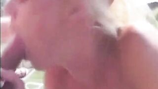 This Golden-haired German Chick Got Her Tigh Snatch Drilled at Pool