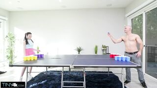 Julia James Gets Her Bang Gap Filled After Losing A Game Of Pong
