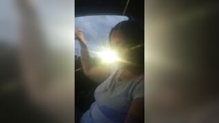 mother I'd like to fuck smokin' cigarettes whilst in passenger seat in vehicle