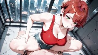 Lewd Red Haired Angel Futuristic Subway Multiple Ardent Creampies