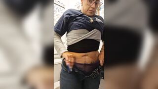 Mommy Pissing In Public Bath At The Store