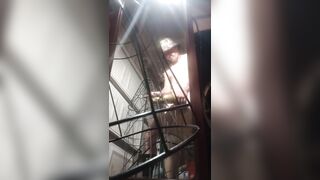 Playing in the garage