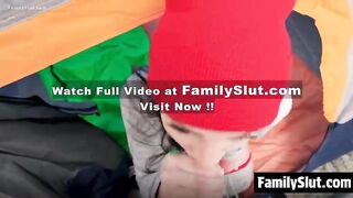 Stepdad Takes His Stepdaughter on a Camping Tour to Reconnect and That babe Bangs His Brains Out