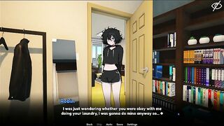 My Femboy Roomate [ HOMO Anime Game ] Ep.1 Caught my CUTE ROOMIE masturbating with a VIBRATOR !