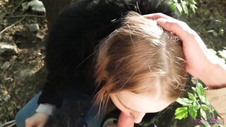 Youthful gal gives a oral-sex to her ally in a public park!