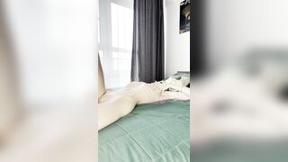 Legs widen wide, soaked twat awaiting ?