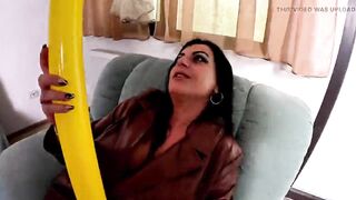 Master Leather mother I'd like to fuck Inflatable Smash Fetish. Huge Hammer, Doggy, Cum Play and Popping