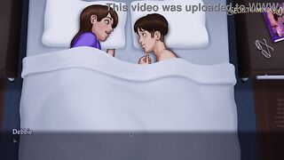Stepmom and Stepson Share The Daybed & They Have Sex Below The Covers - Summertime Saga 48 By DarkCookie - CG Porn Game