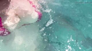Artemisia Love Showing Her Ideal Breasts in a Micro Bikini Underwater