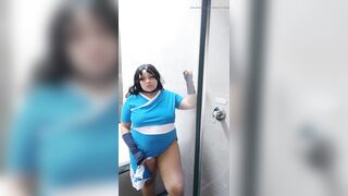 big beautiful woman Katara Cosplay Photoshoot Making off