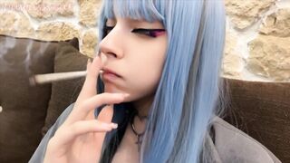 Alt Cute Gal Smokin' a cigarette (full vid on my 0nlyfans/ManyVids)
