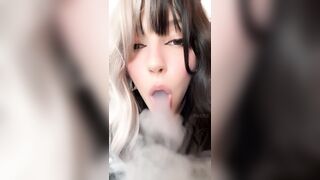 Hot Alternative Egirl smokin' and dangling UpClose (Full Vid on my OnlyFans/ManyVids)