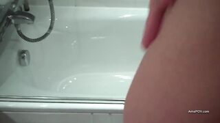 Almost caught during the time that I get a BJ in the washroom