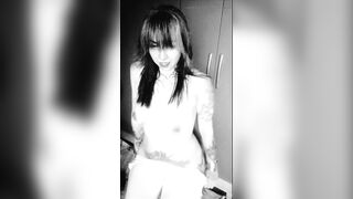 Ebony & White Tease Slow Undress & Smutty Talk Masturbation