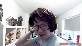 NERD PERVERT - Yorkshire nerd watches large breasty brit
