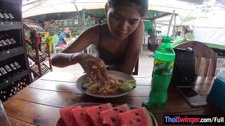 Real amateur Thai teen girl drilled after lunch by her temporary boyfriend
