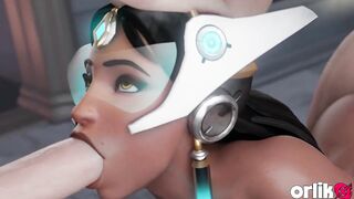 Symmetra Loves Large Knob in Her Booty - CG Overwatch Anal Animation