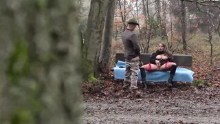 Eager Mommy drilled in a Park close to Hamburg