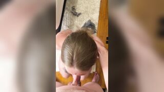 Cute college amateur gagging facefuck