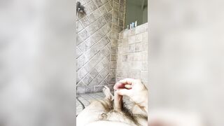 Jake Colt wanking in the standup shower