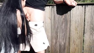[bts] Risky Outdoor Facefuck and Cum in Mouth. We Did It at the Hunting Tower!