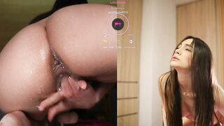 Tiny cunt explodes with insane squirt action