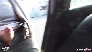 Public Double Oral job from 2 German Teen by Stranger Man