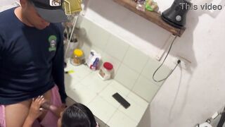 Schoolgirl is banged by her father-in-law with his biggest jock