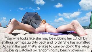 Exhibitionist Wife Mrs Kiss In Nature's Garb Beach Voyeur Dick Tease!  Shes One Of My Much Loved Exhibitionist Wives!