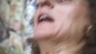 Spex gilf wearing nylons gets her hirsute snatch banged