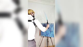 Hard spank this nasty canvas with my large thing