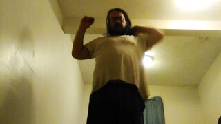 Me, my nakedness, and my cum discharged.