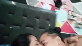 gripping clip of 2 brunettes eating every other's twats whilst filming themselves