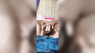 Pinky Playing with Her Cunt with That Large BBC Gorgeous as U Please