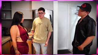 Nerdy Cuckold Watches as His Nice-looking Wife Pays Her Debt with Her Vagina