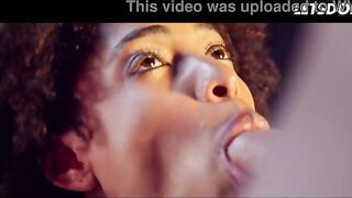 Sloppy Deepthroat From a Hairy Haired Black Playgirl, Saliva Everywhere