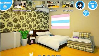 My Femboy Roomate [ HOMO Comics Game ] Ep.7 CAUGHT masturbating by my ROOMIE in the SHOWER !