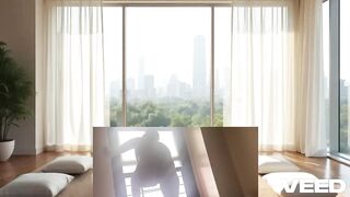 NYC Yoga Studio Luxury Apartment Condo Window View Pov Solo Female Yoga Stretching