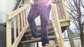 Soaking my Jeans on the Porch