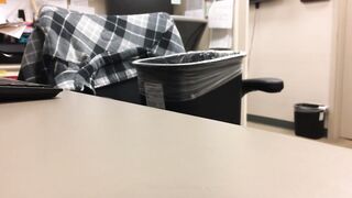 wanking in the office at work