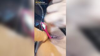 Cumming on a Glass Tray