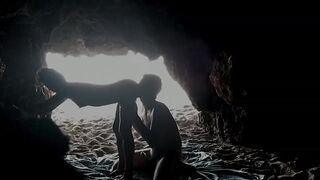 Pair recorded at the beach, inside the cave