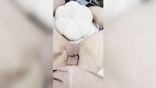 Slapping my blue balls and wanking on my bed