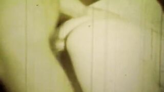 Worn Sepia Loop Captures Hairy Retro Pair in Raw Bedroom Excitement