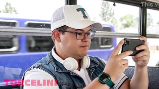 TORCELINI Photoshoot on the school bus. School is awaiting! Stripped Miss Mopson. Erotic Comedy. Used an AI characters.