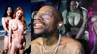 Rainbow Hair Transgender Cutie Banging Hawt Butt, Wonder Woman Jerks Off Jean Grey Until This babe Cums, Black SADOMASOCHISM Queen Jerking Off And Cums Hard, S&M Bitch Needs Your Schlong Right Now!, AI Generated