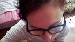 Screw her throat. POV of great sucking with swollen lips. c3 115